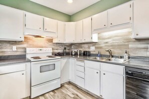 Microwave, oven, stovetop, dishwasher