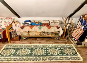 Cottage, 2 Queen Beds | Living area | Fireplace - Charming Traditional House in a Pristine Location (Fundata)