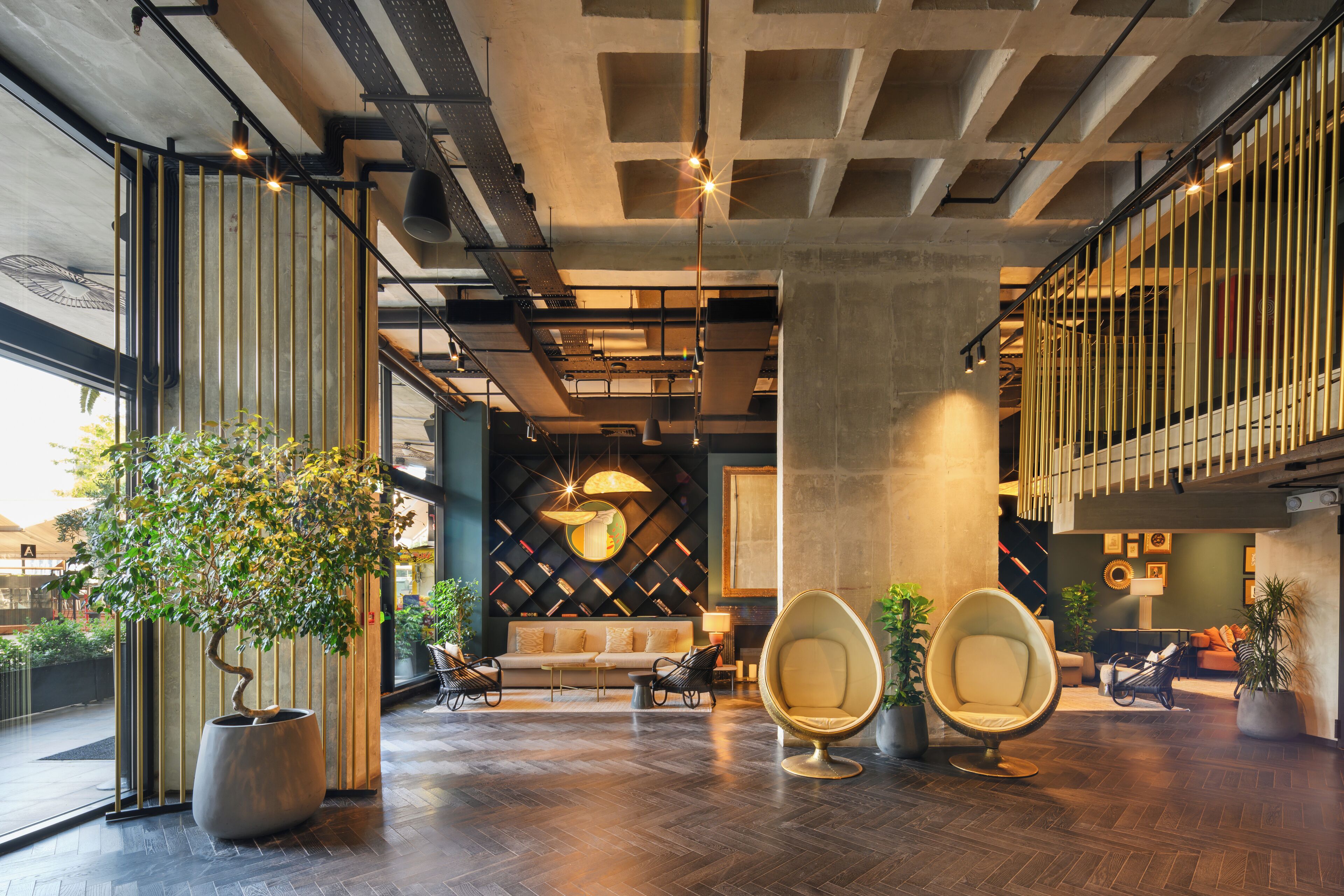 Siddeområde i lobbyen