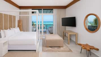 เพรสซิเดนเชียลวิลล่า, 5 ห้องนอน, ปลอดบุหรี่, วิวทะเล (Balcony) | 1 ห้องนอน, ผ้าปูที่นอนฝ้ายอียิปต์, เครื่องนอนระดับพรีเมียม