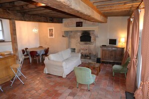 TV, fireplace, DVD player