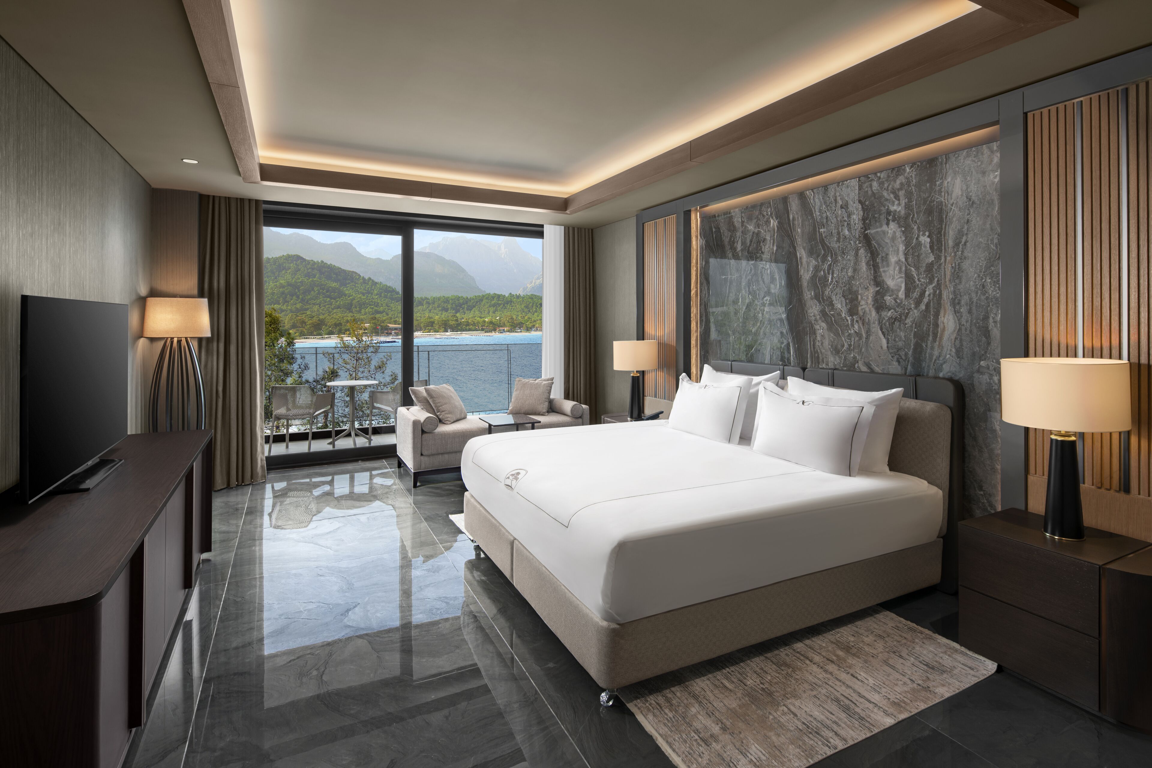 Premium bedding, minibar (some free items), in-room safe, soundproofing