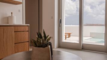 Suite, 1 Bedroom, Private Pool | Living area | 40-inch flat-screen TV with satellite channels, TV