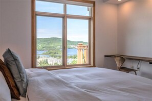 2 habitaciones, escritorio y tabla de planchar con plancha 