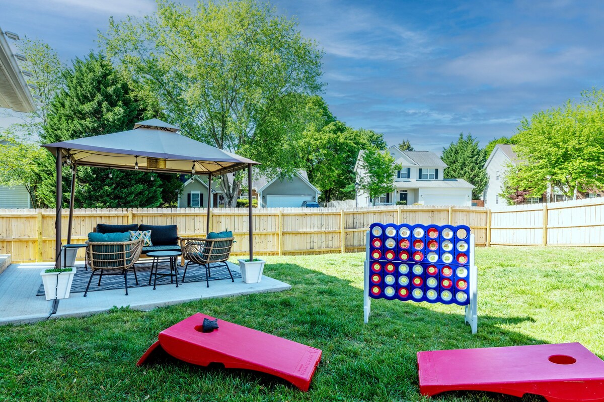 ❤️ Carowinds 2Miles, Fully Fenced Yard, 2,000sq ft House, 5Min Highway ❤️