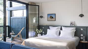 Suite Terrasse Océan | Literie de qualité supérieure, articles gratuits dans le mini-bar