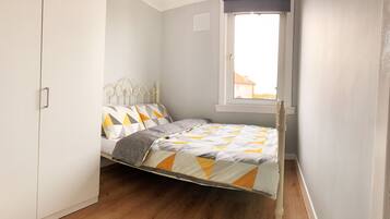 2 bedrooms, iron/ironing board, travel crib, free WiFi