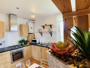 Microwave, oven, stovetop, coffee/tea maker