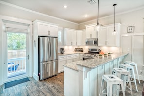 Fridge, microwave, oven, stovetop - Spring Break on 30A • Spacious Pet Friendly Home • Walk to Beach, Shops & Dining (Santa Rosa Beach - Gulf Place 30A)