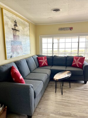 Tv, dvd-afspiller, bøger, stereoanlæg