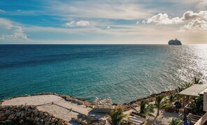 Private beach, white sand, beach cabanas, sun loungers