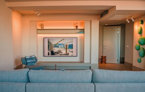 Luxury Penthouse, Ocean View | Living area