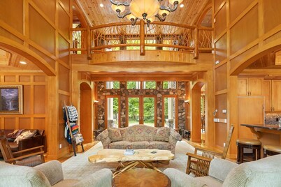One-of-a-Kind Lakefront Torch Lake Lodge - 4 Floors of Luxury