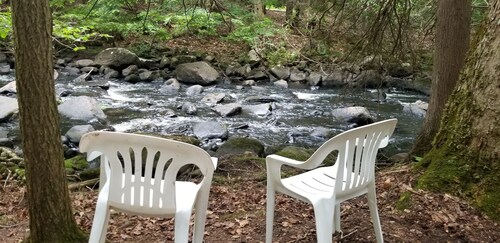 Unplug at Davey Fallls! Water view, Private waterfall & large swimming area. 