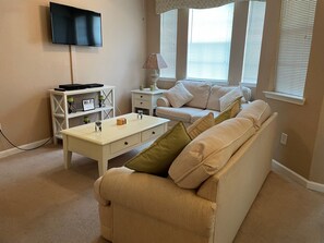 TV, DVD player, table football