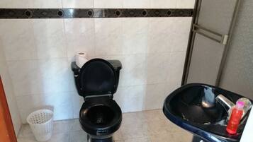 Dusche, Handtücher, Seife, Toilettenpapier