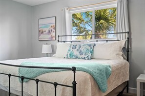 2 bedrooms, desk, iron/ironing board, travel cot