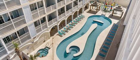 Piscine extérieure, piscine chauffée