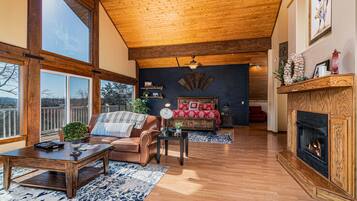 TV, fireplace, table football, offices