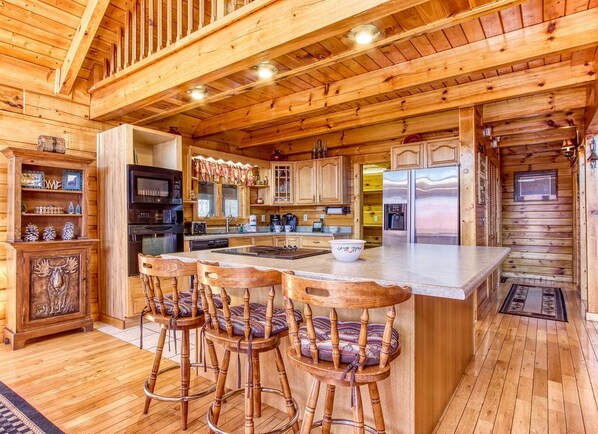 Fridge, microwave, dishwasher, coffee/tea maker