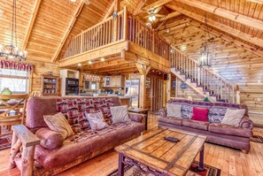 TV, fireplace, video games
