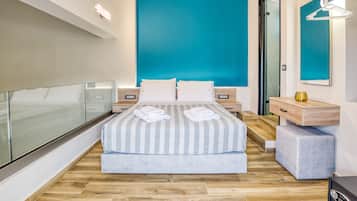 Suite-Split Level, Mountain View | 1 quarto, roupas de cama premium, cofres nos quartos