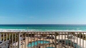 A beachfront hotel with a pool and beach view. - Tides 405 ~ Amazing gulf-front view ~ Huge private balcony (Miramar Beach)
