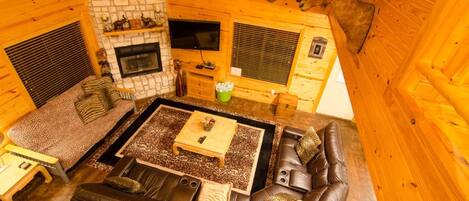 TV, fireplace, DVD player
