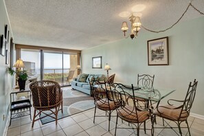 Dining - Pelican Watch 104–Oceanfront condo with private beach access, Jacuzzi & pool (Carolina Beach)