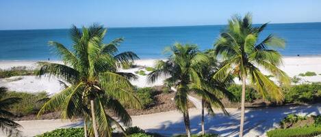 Sulla spiaggia, lettini da mare, teli da spiaggia