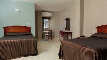 Room, 2 Double Beds | Desk, laptop workspace, free WiFi, bed sheets
