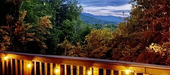 Secluded Cabin w/ HOT TUB, Woodburning Stove, VIEW on PRIVATE 2 acres