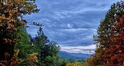Secluded Cabin w/ HOT TUB, Woodburning Stove, VIEW on PRIVATE 2 acres