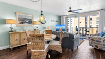 Smart TV, DVD player, books