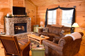 Smart TV, fireplace, video games, table football