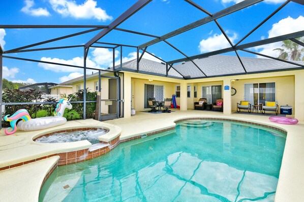 A heated pool