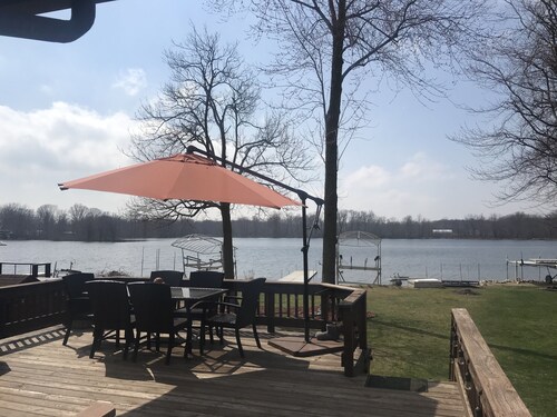 Indian Lakes Cabin with private beach and dock lake side