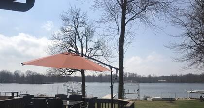 Indian Lakes Cabin with private beach and dock lake side
