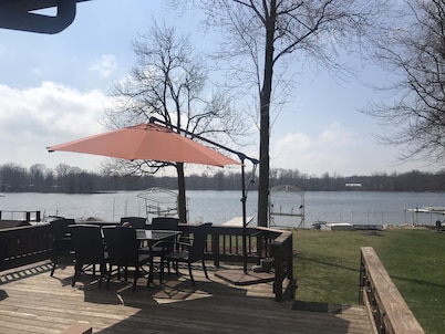 Indian Lakes Cabin with private beach and dock lake side