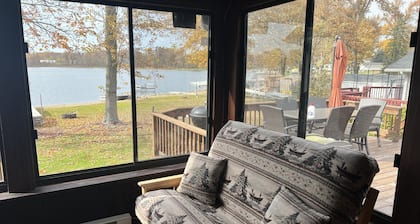 Indian Lakes Cabin with private beach and dock lake side