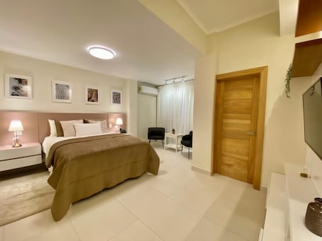 1 bedroom, iron/ironing board, free WiFi, bed sheets. 202- Bella Vista Apartamento Moderno a 50 mts Downtown Mall