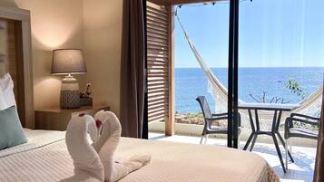 Chambre Romantique | Vue sur la plage/lâocĂ©an