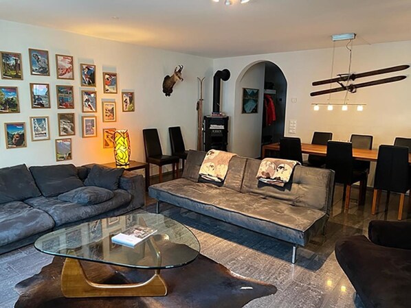 TV, fireplace, DVD player