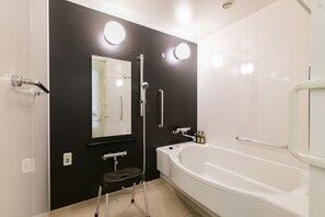 Universal Twin Room, Smoking (31m2) | Bathroom | Combined shower/tub, hair dryer, slippers, electronic bidet