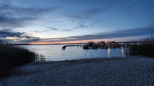 Beach nearby, sun-loungers
