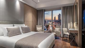 Premium bedding, memory foam beds, minibar, in-room safe