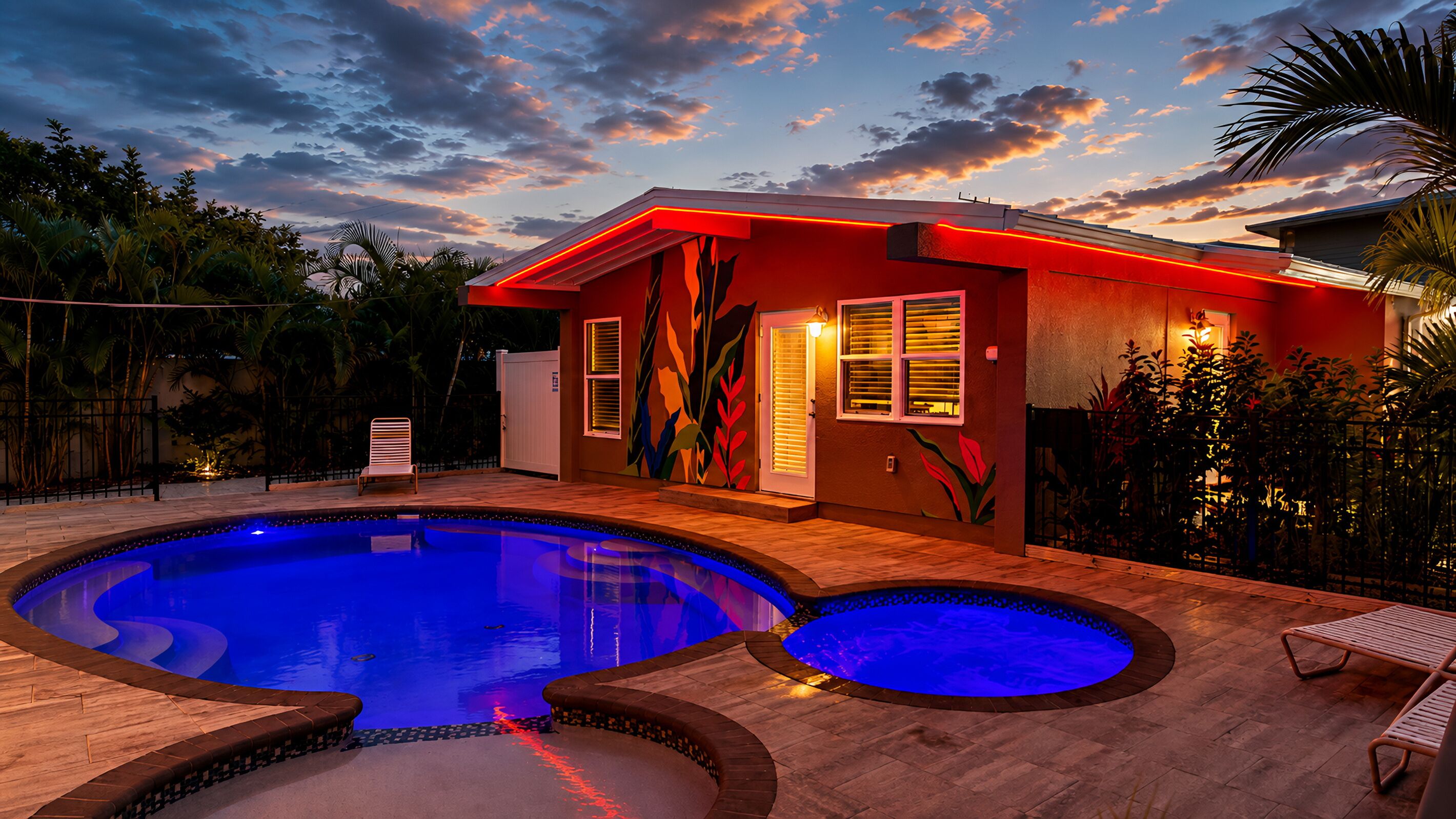 A heated pool