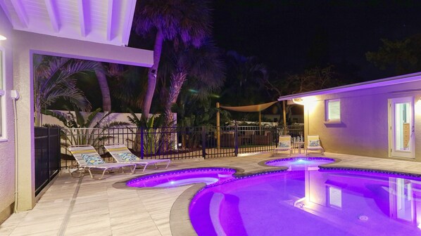 Et oppvarmet basseng