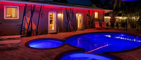 A heated pool