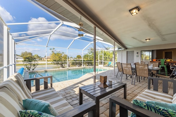 A heated pool